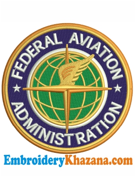 Federation Aviation Logo Embroidery Design