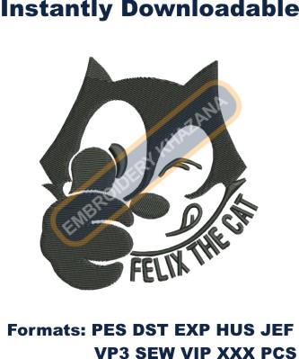 Felix The Cat Embroidery Design