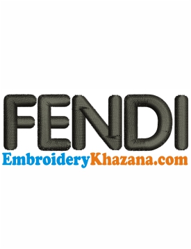 Fendi Letters Embroidery Design