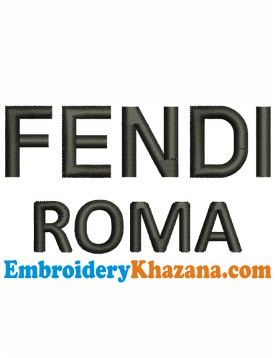 Fendi Roma Embroidery Design