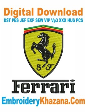 Ferrari Embroidery Designs
