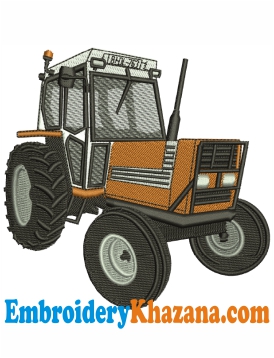 Fiat Tractor Embroidery Design