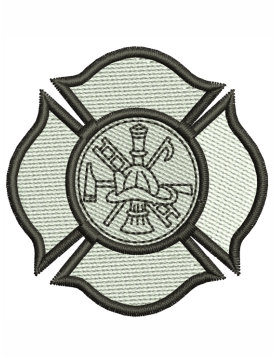 Fire Fighter Logo Embroidery Design