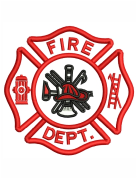 Fire Logo Embroidery Design 