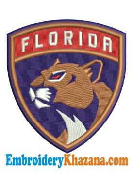 Florida Panthers Logo Embroidery Design