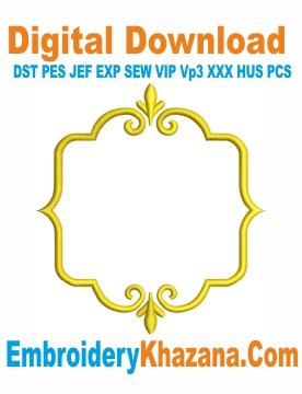 Flourish Frame Embroidery Design
