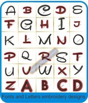 Fonts and Letters Embroidery Designs
