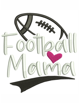 Football Mama Embroidery Design