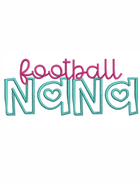 Football Nana Embroidery Design