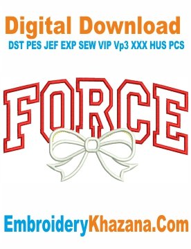 Force Applique Embroidery Design