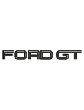 Ford Gt Logo Embroidery Design