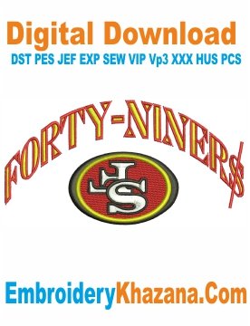 Forty Niners Cap Embroidery Design