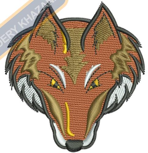 Fox Head Embroidery Design