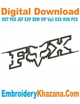 Fox Racing Logo Machine Embroidery Design