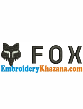 Fox Racing Logo Embroidery Design