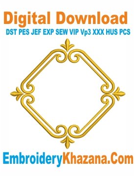 Ornament Frame Embroidery Design