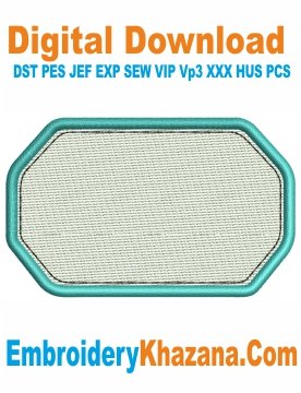 Rectangle Frame Shape With Fill Embroidery Design