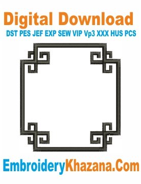 Asian Frame Embroidery Design