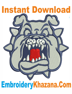 Fresno State Bulldog Embroidery Design, Fresno State Bulldog Football DST File
