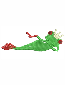 Frog Embroidery Design