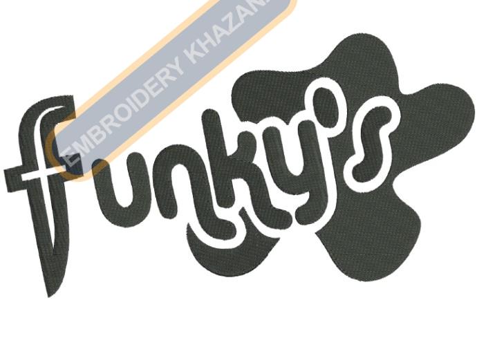 Funky Logo Embroidery Design