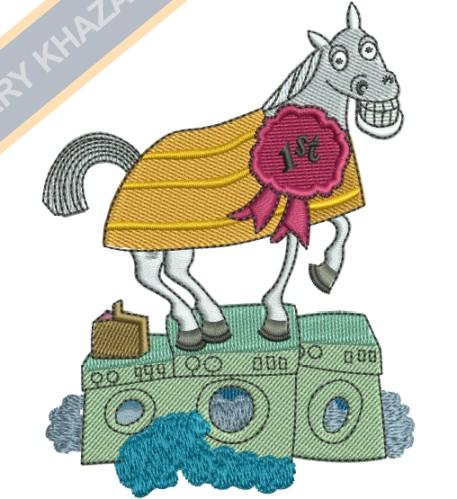 Funny Horse Embroidery Design