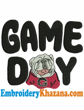 Game Day Embroidery Design