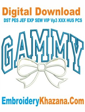 Gammy Applique Embroidery Design