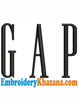 Gap Logo Embroidery Design