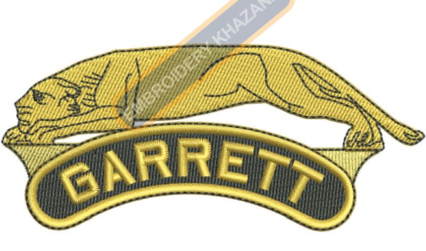 Garrett Army Embroidery Design