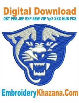 Georgia State Panthers Embroidery Design