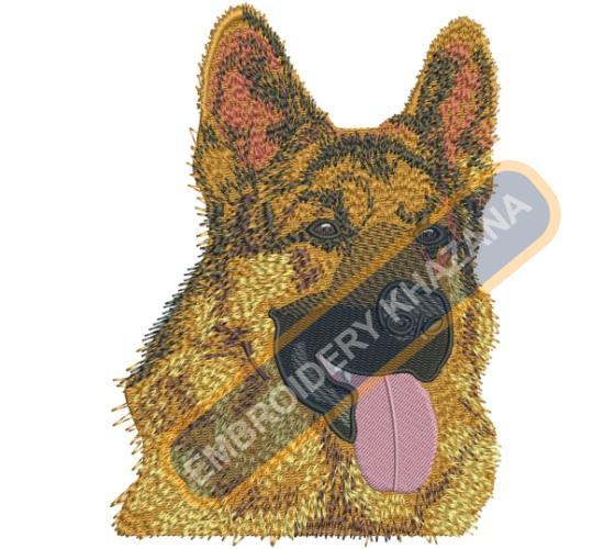 German Shepherds Dog Embroidery Design