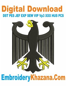 German Eagle Embroidery Design