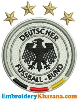 Germany National Football Logo Embroidery Design