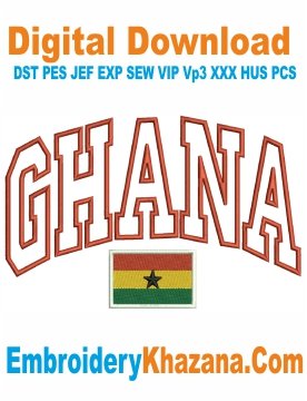 Ghana Applique Embroidery Design