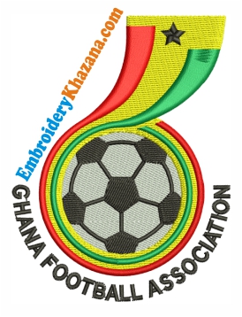 Ghana FA Logo Embroidery Design