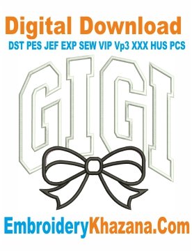 Gigi Applique Embroidery Design