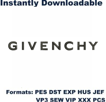 Givenchy Logo Embroidery Design