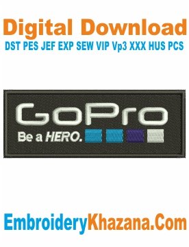 Gopro Logo Embroidery Design