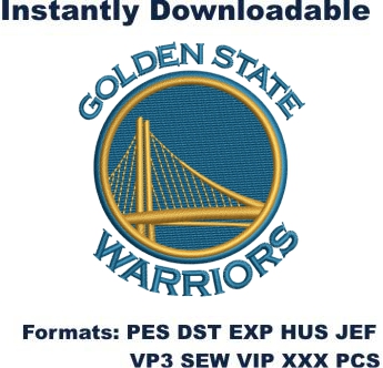 Golden State Warriors Logo Embroidery Design