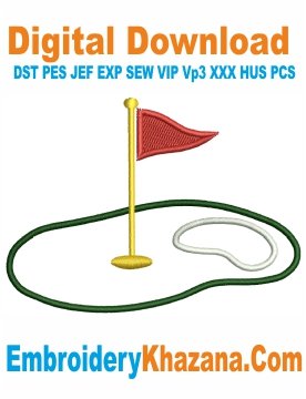 Golf Club Logo Embroidery Design