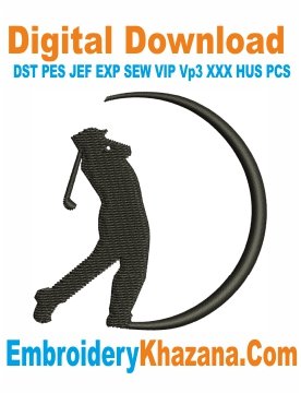 Golfer Logo Embroidery Designs