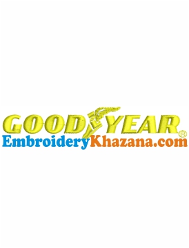 Goodyear Tire Logo Embroidery Design