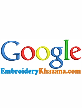 Google Logo Embroidery Design