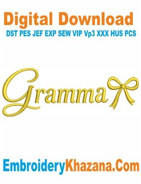 Gramma Embroidery Design
