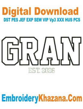 Gran Est 2026 Embroidery Design