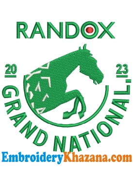 Grand National Logo Embroidery Design
