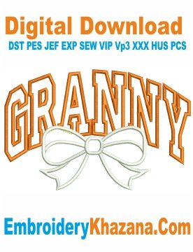 Granny Applique Embroidery Design