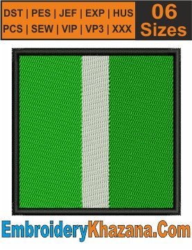 Green Howards TFR Flag Embroidery Design