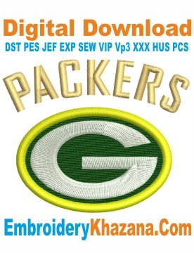 Green Bay Packers Cap Embroidery Design
